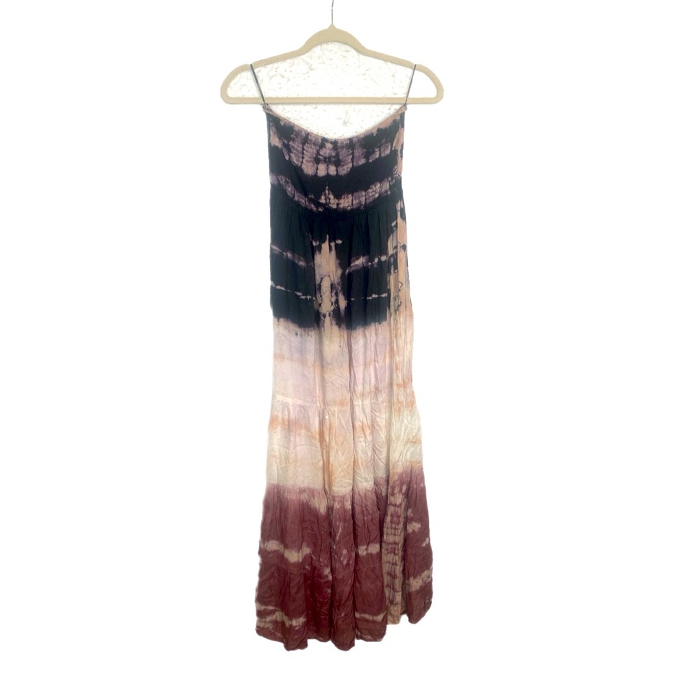 Raviya Women's Black Ivory Tie Dye Sleeveless Swim Cover-Up Dress Size S NWT